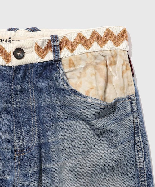 ADAM ET ROPE'（アダムエロペ）の「【Kartik Research/カルティック リサーチ】Manali Patchwork Jeans（デニムパンツ・メンズ・ブルー系・30/32）」の5枚目の写真
