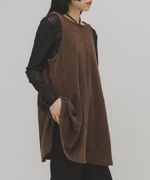 KBF（ケイビーエフ）の「2WAYローフレアミニワンピース（ワンピース・レディース・BROWN/BLACK・one）」の19枚目の写真