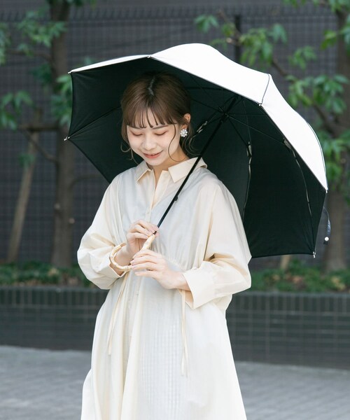 SMELLY（スメリー）の「because　晴雨兼用パイピング長傘（長傘・レディース・BEG/BLK・FREE）」の16枚目の写真