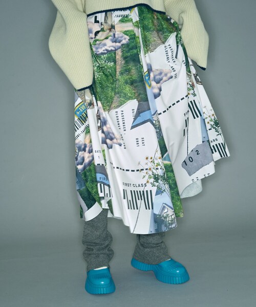 THE GOODLAND MARKET（ザグッドランドマーケット）の「old honey　61℃skirt（スカート・レディース・white/yellow・one）」の4枚目の写真