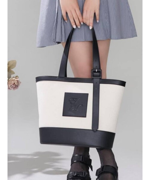 EATME（イートミー）の「ベルテッドトートバッグ（トートバッグ・レディース・オフホワイト/アイボリー/ブラック・F）」の17枚目の写真