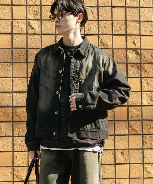 SENSE OF PLACE by URBAN RESEARCH(センスオブプレイスバイアーバンリサーチ)の「『ユニセックス』『セットアップ対応』ヴィンテージライクデニムブルゾン(デニムジャケット・メンズ・D.INDIGO/BLACK・M/L)」の8枚目の写真