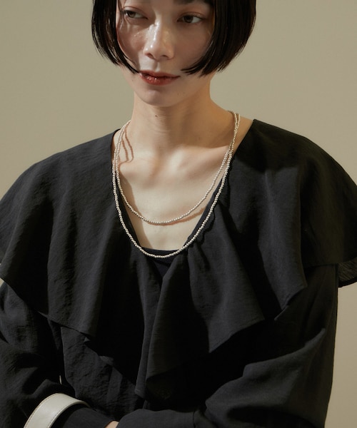 ADAM ET ROPE'（アダムエロペ）の「【ERICKA NICOLAS BEGAY】ナバホパールネックレス3mm/120cm（ネックレス・レディース・シルバー・F）」の9枚目の写真