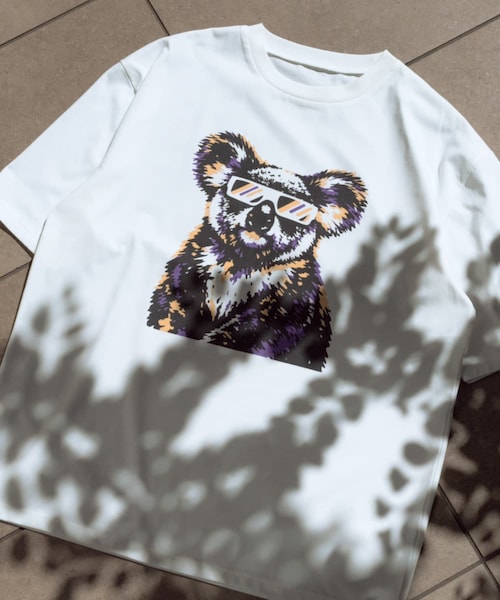 ITEMS URBANRESEARCH(アイテムズ アーバンリサーチ)の「『接触冷感/吸水速乾/UVカット』ANIMAL IN SHADES プリントTシャツ(Tシャツ/カットソー・メンズ・CAT/BEAR/KOALA・M/L)」の3枚目の写真