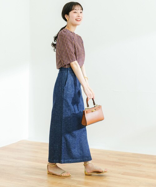 URBAN RESEARCH(アーバンリサーチ)の「綿麻デニムタイトスカート(デニムスカート・レディース・INDIGO/L.BLUE・36/38)」の19枚目の写真