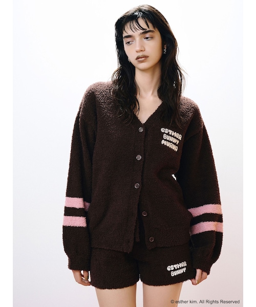 MURUA（ムルーア）の「【Esther Bunny × MURUA】ボアカーディガン（カーディガン/ボレロ・レディース・グレー/ブラウン・F）」の5枚目の写真