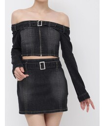 EATME | ベルトオフショルデニムTOP(その他トップス)