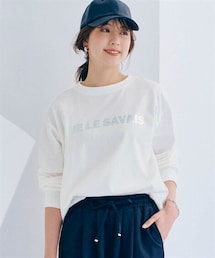 nissen | 綿100％メタリックロゴTシャツ（接触冷感・UVカット）(Tシャツ/カットソー)