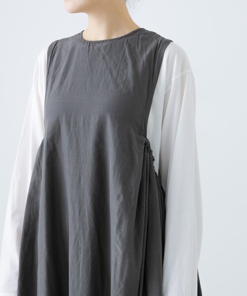 かぐれ（カグレ）の「quitan　DRESS（ワンピース・レディース・IRON GREY/PALE ROSE・FREE）」の18枚目の写真