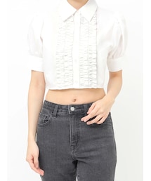 jouetie | クロップドフリルブラウス(シャツ/ブラウス)