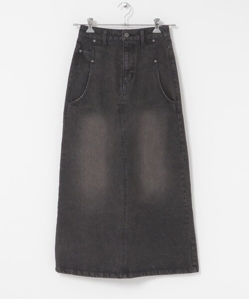 SENSE OF PLACE by URBAN RESEARCH（センスオブプレイスバイアーバンリサーチ）の「セミフレアデニムスカート（デニムスカート・レディース・BLACK/D.INDIGO・S/M）」の9枚目の写真