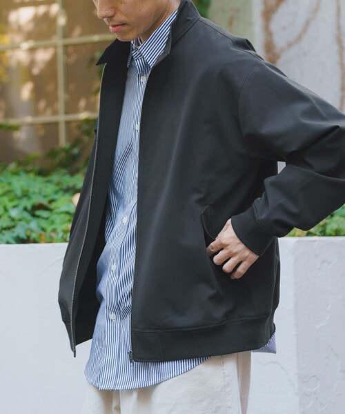 ITEMS URBANRESEARCH（アイテムズ アーバンリサーチ）の「TRストレッチ ハリントンジャケット（ブルゾン・メンズ・BLK/GRY/BEG・M/L）」の7枚目の写真