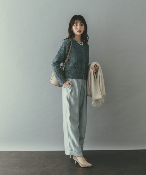 URBAN RESEARCH ROSSO（アーバンリサーチロッソ）の「ブライトツイルタックパンツ（その他パンツ・レディース・BROWN/SAX・36/38）」の18枚目の写真