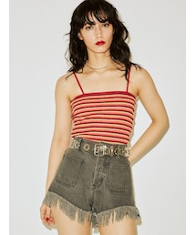 jouetie | ラメボーダーニットキャミ(キャミソール)