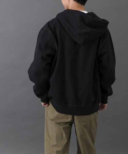 URBAN RESEARCH DOORS(アーバンリサーチドアーズ)の「FORK&SPOON リサイクルコットン裏毛ジップフーディー(パーカー・メンズ・DARKPURPLE/BLACK・4/5)」の10枚目の写真
