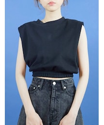 EVRIS | ショルダーパッドスウェットノースリーブ(タンクトップ)