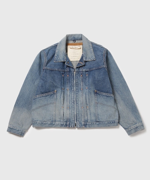 ADAM ET ROPE'(アダムエロペ)の「【KYOU/キョウ】ROEBUCK HIPPIE Type-50s Jacket by 66 Selvedge Denim(デニムジャケット・メンズ・ブルー系・1/2)」の1枚目の写真