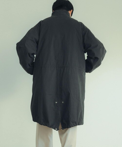 ITEMS URBANRESEARCH(アイテムズ アーバンリサーチ)の「中綿ライナー付 フードレスモッズコート(モッズコート・メンズ・KHK/BLK・M/L)」の7枚目の写真
