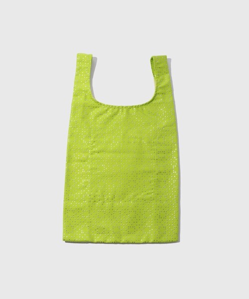 ADAM ET ROPE'(アダムエロペ)の「【HOLO MARKET/ホロマーケット】POCCHIRI Tote bag(トートバッグ・メンズ・ブラック/ホワイト系/ベージュ/ライトグリーン・F)」の6枚目の写真