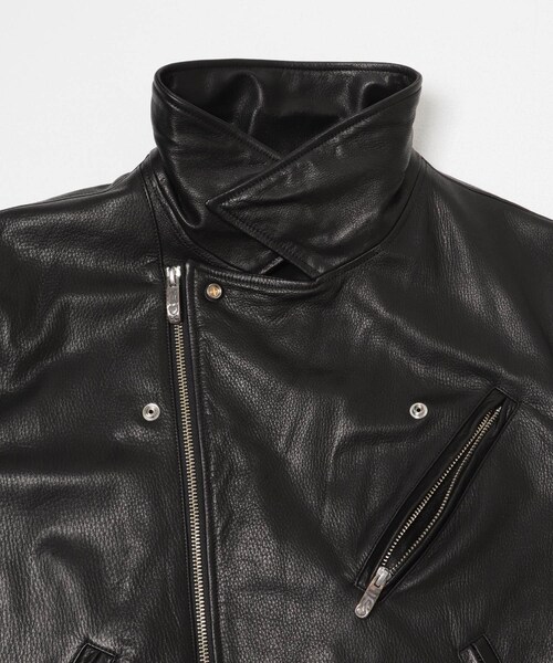 URBAN RESEARCH（アーバンリサーチ）の「PORTER CLASSIC　PC RIDERS JACKET W（ライダースジャケット・メンズ・BLACK・L/XL）」の4枚目の写真