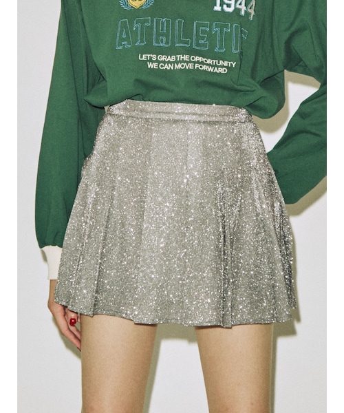 jouetie（ジュエティ）の「シャイニーミニスカート（スカート・レディース・ブラック/パープル/シルバー・M）」の3枚目の写真