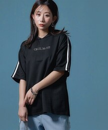 nissen | 【CECIL McBEE】袖ライン入5分袖パーカー(スウェット)