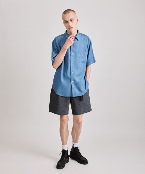Saturdays NYC(サタデーズ ニューヨークシティ )の「Luca Chambray SS Shirt(シャツ/ブラウス・レディース・ブルー・L/M/S/XL)」の19枚目の写真
