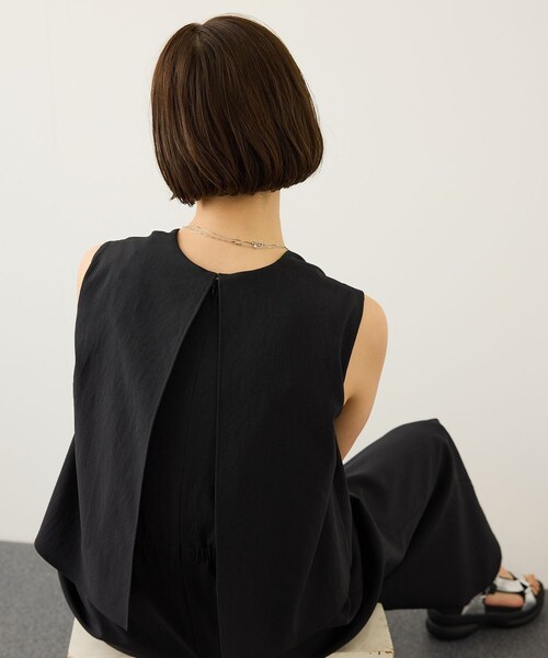 ROPE'（ロペ）の「バックオープンオールインワン/イージーケア（つなぎ/オールインワン・レディース・ブラック/ベージュ/ブルー・F）」の12枚目の写真