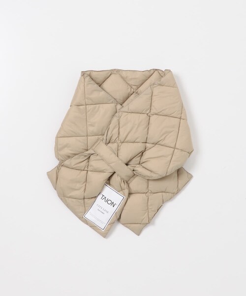 KBF（ケイビーエフ）の「TAION　CITY DOWN SCARF（マフラー・レディース・BLACK/G.BEIGE・One）」の13枚目の写真