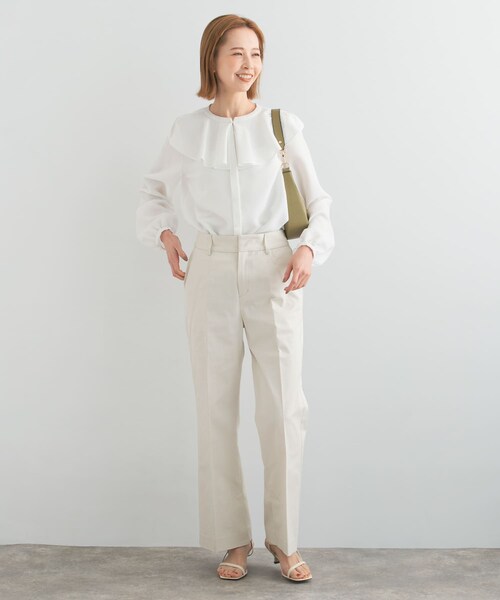 URBAN RESEARCH ROSSO（アーバンリサーチロッソ）の「セミフレアチノパンツ（チノパンツ・レディース・BLACK/IVORY/NAVY BLUE・36/38）」の9枚目の写真