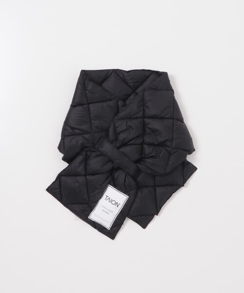 KBF（ケイビーエフ）の「TAION　CITY DOWN SCARF（マフラー・レディース・BLACK/G.BEIGE・One）」の8枚目の写真