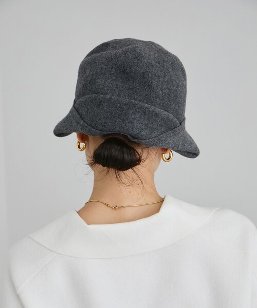 ADAM ET ROPE'（アダムエロペ）の「【chisaki】Tieka ハット（ハット・レディース・グレー/オフホワイト/ベージュ系・F）」の6枚目の写真