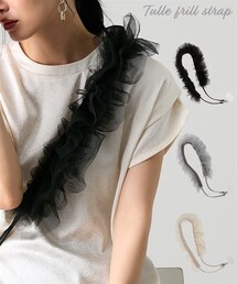 nissen | チュールフリルスマホストラップ(ファッション雑貨)