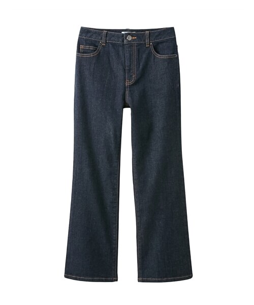 nissen（ニッセン）の「【Petitjo】セミブーツカットデニムパンツ（パンツ・レディース・ネイビー/ビンテージブルー・P58/P61/P64/P67）」の5枚目の写真