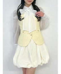 dazzlin | ジレレイヤードコンビミニワンピース(ワンピース)