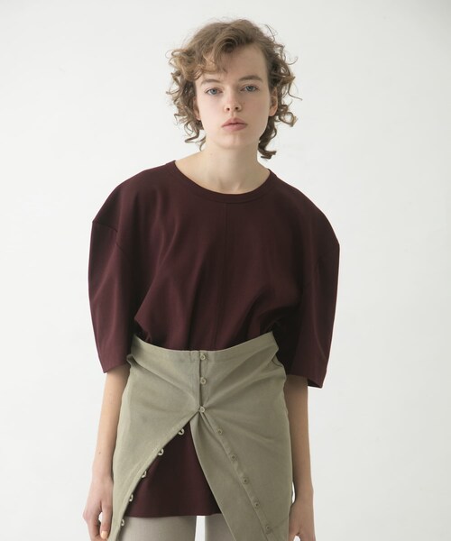 LAATO（ラート）の「puff shoulder big tee（Tシャツ/カットソー・レディース・インク/マロン/スカイ・Free）」の18枚目の写真