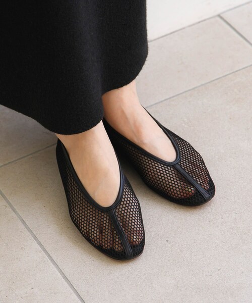 URBAN RESEARCH Sonny Label（アーバンリサーチサニーレーベル）の「REMME　メッシュフラットシューズ（その他シューズ・レディース・BLACK/BEIGE・37/38）」の4枚目の写真