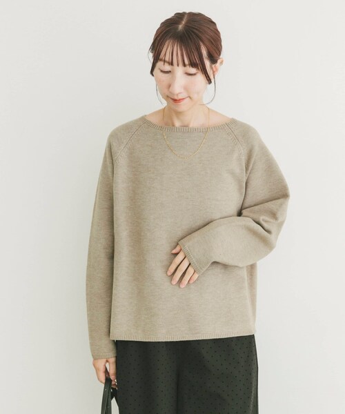 ITEMS URBANRESEARCH（アイテムズ アーバンリサーチ）の「『洗濯可』クルーネックラグランニット（ニット/セーター・レディース・GRY/L.PNK/NVY/BEG/RED・Free）」の15枚目の写真