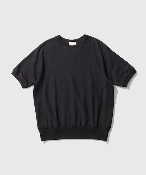 ADAM ET ROPE'(アダムエロペ)の「【BONCOURA/ボンクラ】半袖両Vスエット(スウェット・メンズ・ブラック/キナリ・40/42)」の4枚目の写真