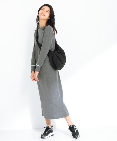 URBAN RESEARCH Sonny Label（アーバンリサーチサニーレーベル）の「SLAB　Sweat Comfort One-Piece（ワンピース・レディース・チャコール/グレージュ・FREE）」の9枚目の写真