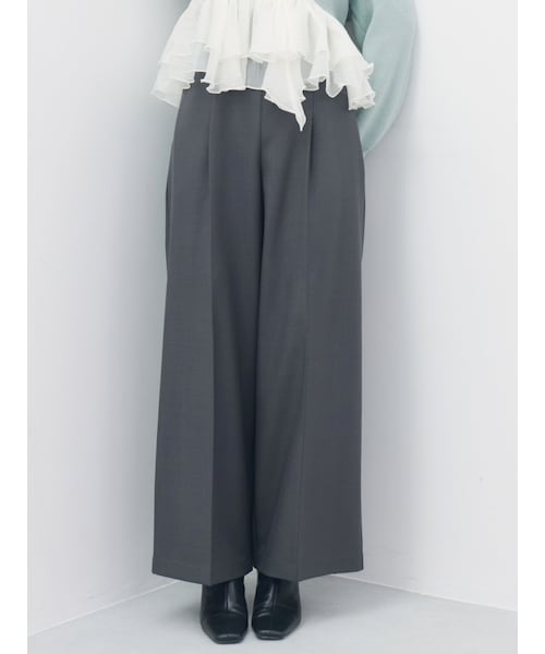 LAGUNAMOON（ラグナムーン）の「バイカラーベルトパンツ（その他パンツ・レディース・アイボリー/チャコールグレー/ボルドー/ブラウン・S/M）」の19枚目の写真