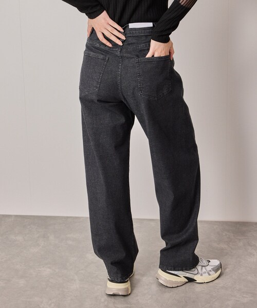 NERGY（ナージー）の「【シアバター配合】カーブワイドパンツ（デニムパンツ・レディース・ブラック・M/S）」の10枚目の写真