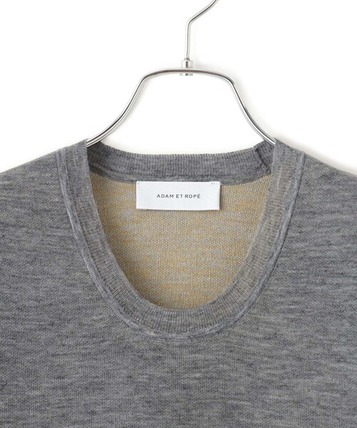 ADAM ET ROPE'(アダムエロペ)の「【サステナブル】ダブルフェイスニットトップス(ニット/セーター・レディース・ブラック/チャコール/レッド・F)」の22枚目の写真