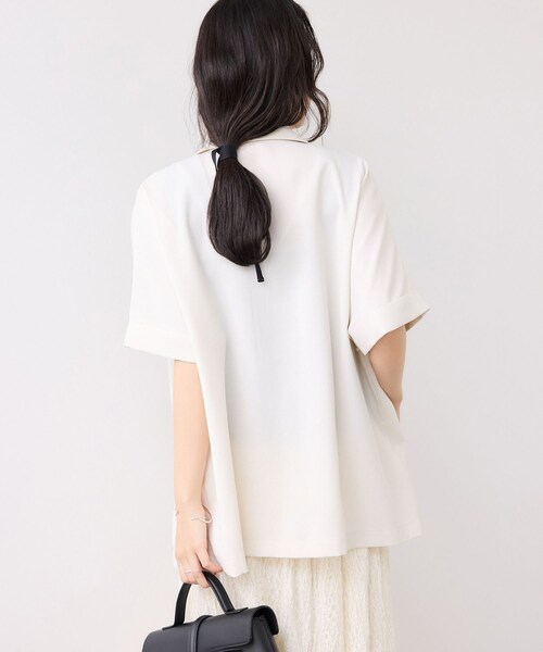 VIS(ビス)の「Light Airyシングルドルマンサマージャケット/UVケア・接触冷感・吸水速乾(テーラードジャケット・レディース・ブラック/キナリ/カーキ系・F)」の18枚目の写真