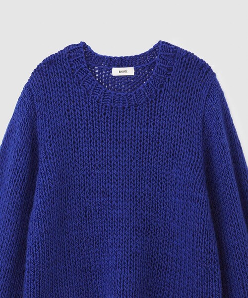 ROPE'(ロペ)の「ロービングハンドニット(ニット/セーター・レディース・グレー/オフホワイト/ブルー・F)」の6枚目の写真