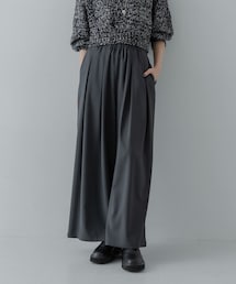 URBAN RESEARCH | ストレッチタックギャザーワイドパンツ(その他パンツ)