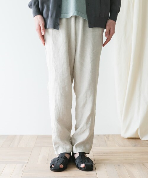 URBAN RESEARCH DOORS（アーバンリサーチドアーズ）の「『XLサイズ/WEB限定』ツイルリネン イージートラウザー（その他パンツ・メンズ・INDIGO/ECRU/CHARCOAL/PAISLEY・S/M/L/XL）」の16枚目の写真