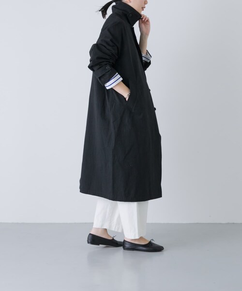 かぐれ（カグレ）の「コットンバルコート（ステンカラーコート・レディース・IVORY/BEIGE/BLACK・Free）」の20枚目の写真