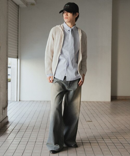 SENSE OF PLACE by URBAN RESEARCH（センスオブプレイスバイアーバンリサーチ）の「シアーメッシュフーディージップパーカー（パーカー・メンズ・BLACK/BROWN/GREIGE・M/L）」の22枚目の写真