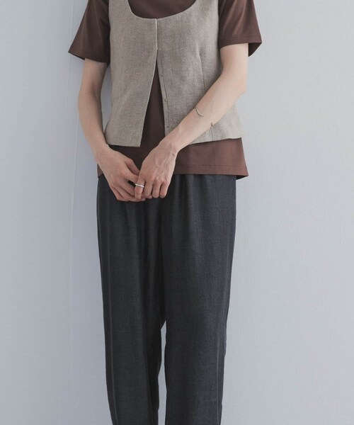 URBAN RESEARCH DOORS（アーバンリサーチドアーズ）の「リヨセルデニムイージーパンツ（デニムパンツ・レディース・BLACK/INDIGO・M/L）」の8枚目の写真